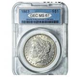1883 Morgan Silver Dollar GEC MS67
