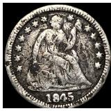 1845 Seated Liberty Half Dime LIGHTLY CIRCULATED
