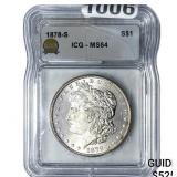 1878-S Morgan Silver Dollar ICG MS64