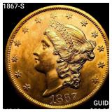 1867-S $20 Gold Double Eagle UNCIRCULATED