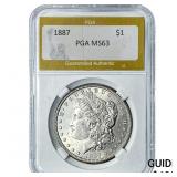 1887 Morgan Silver Dollar PGA MS63