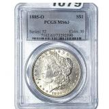1885-O Morgan Silver Dollar PCGS MS63