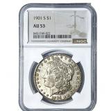 1901-S Morgan Silver Dollar NGC AU53