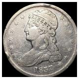 1837 Capped Bust Half Dollar LIGHTLY CIRCULATED