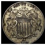 1869 Shield Nickel CLOSELY UNCIRCULATED