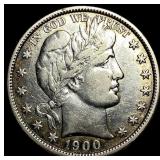 1900 Silver Half Dollar (Barber) CLOSELY  UNCIRCU