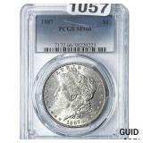 1887 Morgan Silver Dollar PCGS MS66