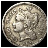 1873 Nickel Three-Cent Piece LIGHTLY CIRCULATED