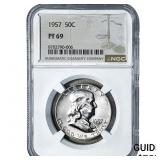 1957 Franklin Half Dollar NGC PF69