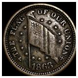 1863 Civil War Token "The Flag of Our Union" LIG