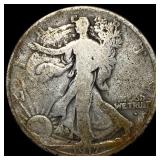 1917-D Obv. Silver Walking Liberty Half Dollar NIC