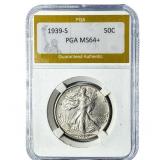 1939-S Walking Liberty Half Dollar PGA MS64+