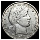 1908-O Silver Barber Half Dollar CLOSELY UNCIRCULA