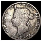 1880 Canada Silver 25 Cents NICELY CIRCULATED