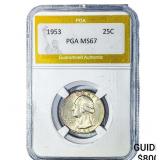 1953 Washington Silver Quarter PGA MS67
