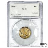 1914-S Buffalo Nickel SEGS AU55