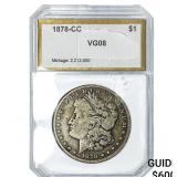 1878-CC Morgan Silver Dollar PCI VG8