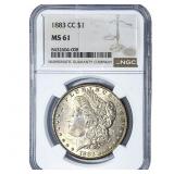 1883-CC Morgan Silver Dollar NGC MS61