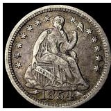 1854 Arrows Silver Seated Liberty Half Dime  LIGH