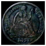1877-CC Silver Seated Liberty Dime CLOSELY  UNCIR