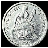 1876-CC Silver Seated Liberty Dime  UNCIRCULATED