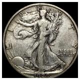 1929-S Silver Walking Liberty Half Dollar CLOSELY
