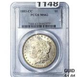 1883-CC Morgan Silver Dollar PCGS MS63