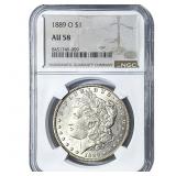 1889-O Morgan Silver Dollar NGC AU58