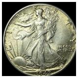1942 Silver Walking Liberty Half Dollar  CHOICE A