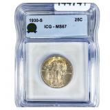 1930-S Standing Liberty Quarter ICG MS67