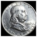 1949 Franklin Silver Half Dollar CHOICE BU