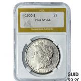 1900-S Morgan Silver Dollar PGA MS64