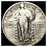 1927-S Silver Standing Liberty Quarter NEARLY  UN