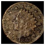 1863 Civil War Token - Not One Cent LIGHTLY  CIRC