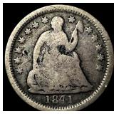 1841 Silver Seated Liberty Half Dime LIGHTLY  CIR