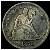 1875 Silver Seated Liberty Twenty Cents  LIGHTLY