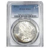 1878-S Morgan Silver Dollar PCGS MS62
