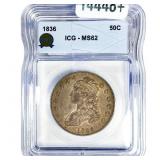 1836 Capped Bust Half Dollar ICG MS62