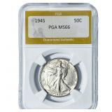 1945 Walking Liberty Half Dollar PGA MS66