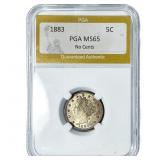 1883 Liberty Victory Nickel PGA MS65 NO CENTS