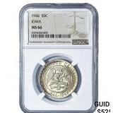 1946 Iowa Half Dollar NGC MS66