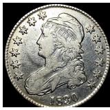 1830 Silver Capped Bust Half Dollar CLOSELY  UNCI