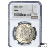 1883-CC Morgan Silver Dollar NGC MS61