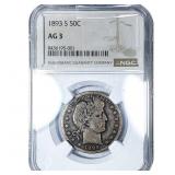 1893-S Barber Half Dollar NGC AG3