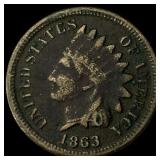 1863 Indian Head Cent NEARLY UNCIRCULATED