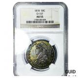 1818 Capped Bust Half Dollar NGC AU55 O-107