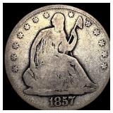 1857 Seated Liberty Half Dollar NICELY  CIRCULATE