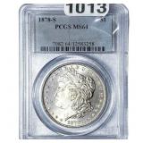 1878-S Morgan Silver Dollar PCGS MS64