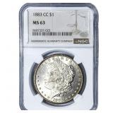 1883-CC Morgan Silver Dollar NGC MS63