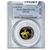 1995W 1/4oz Gold Commemorative $5-Civil War PR69
